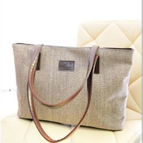 Canvas Women Bag Large Capacity Womens Shoulder Bag Female Casual Totes Appliques Portable Shopping Bag Lady Casual HandBag
