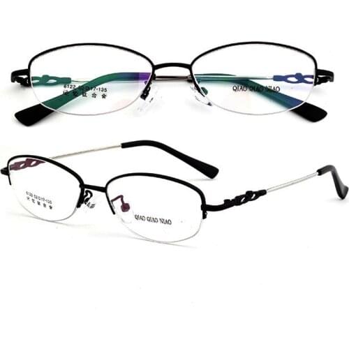 Fashion Retro Large Oval Halfrim Metal Frame Anti Blu Light Ultralight Reading Glasses Trend Men Women+1.0 +1.5 +2.0 +2.5