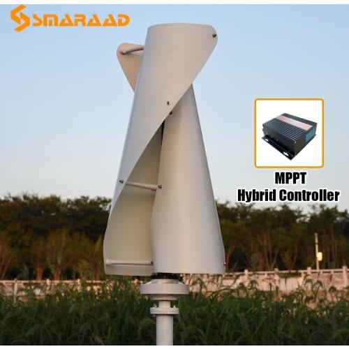 New Arrive 1000W Vertical Wind Turbine Permanent Magnet Generator 3 Phase 24V 48V 96v Axis Generator With MPPT Controller
