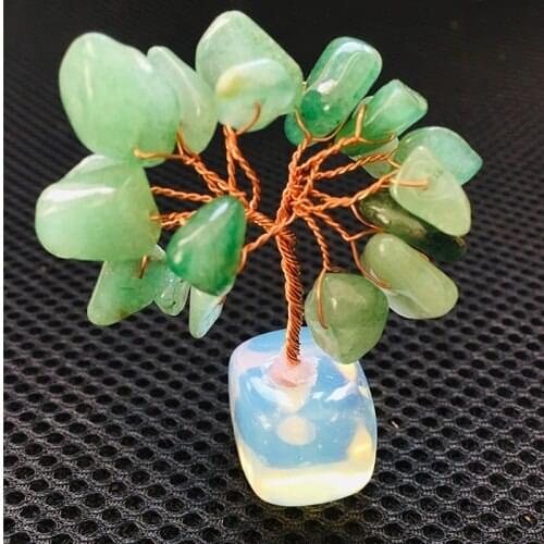 New products a variety of crystal lucky tree fortune - making feng shui healing beautiful crystal gem tree home decoration