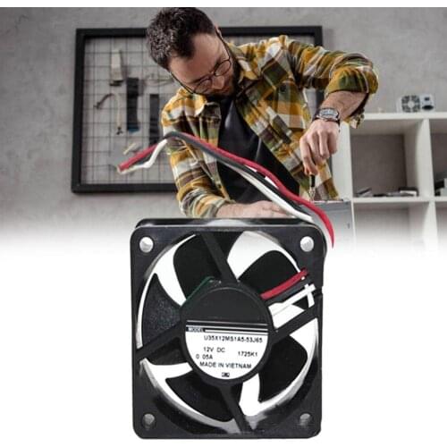 New and original U35X12MS1A5-53J65 12V 0.05A 7300RPM ball bearing dual fan For NIDEC inverter cooling 35X35X12MM F6F8