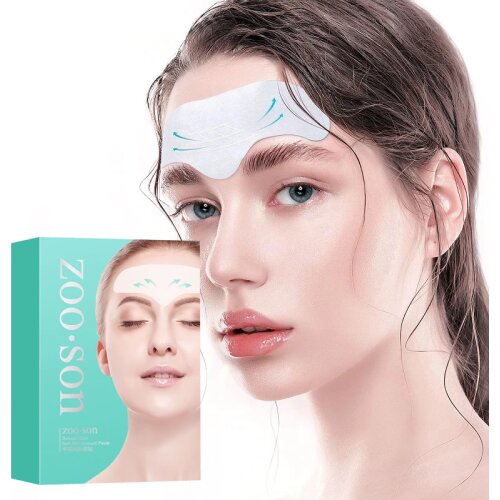 Moisturizing Forehead Furrow Patch Anti Aging Removal Stickers Lines Anti-Wrinkle Vitamin Patches Facial Care Repair Skin 10PCS