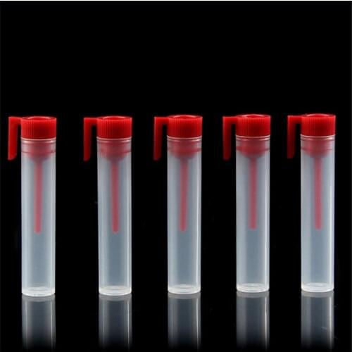 1000pcs/lot 2ml Empty Plastic Perfume Bottle Essential Oil Sample Vials Tester Trial Perfume Bottle With Red and Balck Stoppers