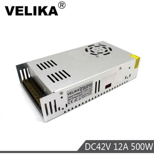 Regulated 42V Power Supply DC 12A 500W USP Transformer AC110V 220V to DC42V Power Adapter for CNC CCTV Stepper Motors 3d Printer