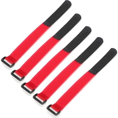 5PCS 200mm Battery Strap Red for RC Model Airplane Helicopter FPV Racing Drones Batteries Replacement DIY Parts