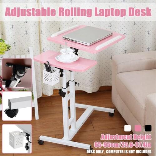 Foldable Computer Table Portable Removable Adjustable Rotate Laptop Desk Table for Bed Can be Lifted Standing Desk Bed Table
