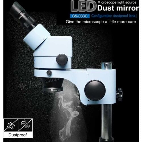 SUNSHINE SS-033C USB Adjustable brightness LED Round Light With UV Oil Smoke Dust Proof Mirror For Microscope Dustproof