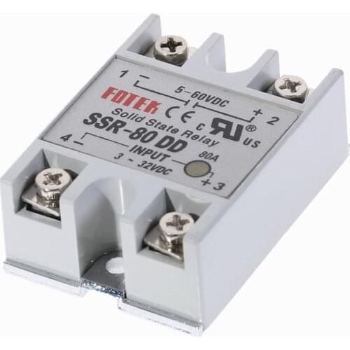 1Pcs SSR80DD SSR-80DD Manufacturer 80A solid state relay ,input 3-32VDC output 5-60VDC