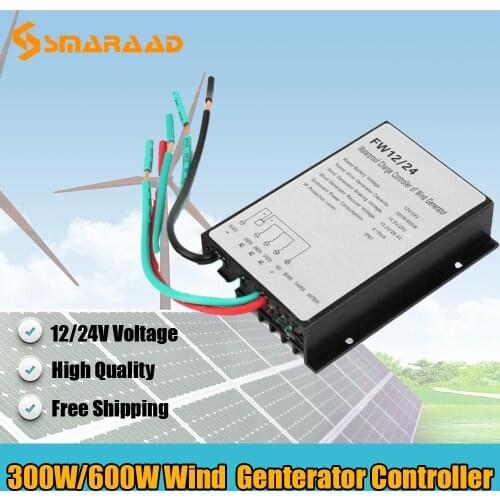300W 600W 12V/24V AUTO Waterproof Wind Turbine Generator Charge Controller Wind Power Generator Regulator Windmill Controller