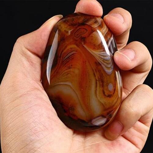 High Quality Natural Banded Agate Stone Madagascar Good Luck Raw Gemstone Body Heathy Specimen Beautiful Collection Gift