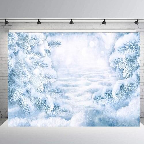 Winter Christmas Photography Backdrops Child Xmas party Decoration Background for Photo Studio booth props snow forest B144