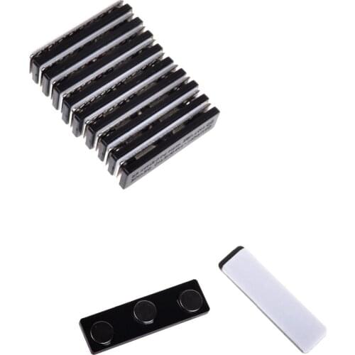 10 Sets Name Badges Name Tags ID Holders with Magnetic Backing Attachment