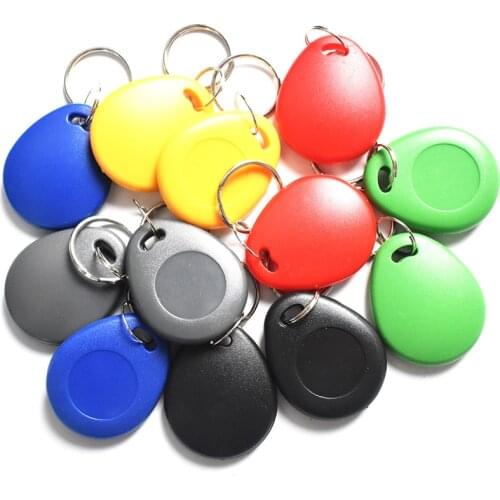 100pcs 125Khz Proximity RFID T5577 Smart Card Read and Rewriteable Token Tag Keyfobs Keychains Access Control