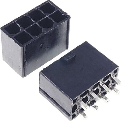 1000 pcs 4.20 mm 8 Pin Header Male Pin Wafer Vertical PCB Through Hole for PC computer ATX CPU Power connector 8 Positions