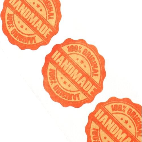 500pcs/Roll Handmade Stickers Heart 1 Inch Wedding Stickers Label For Party Favors Decoration Envelope Seals Stationery Stickers