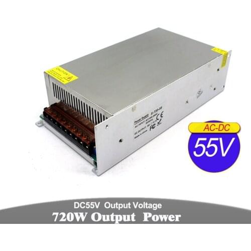 720W 55V 13.1A Switching power supply dc Driver Transformers AC110V 220V TO DC55V SMPS for Light Stepper Motor CCTV 3D Printer