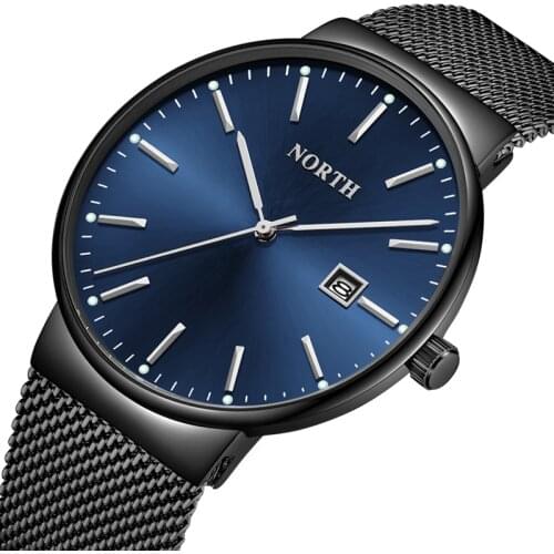 Luxury Brand Men New Watch NORTH Fashio Business Steel Belt Quartz Watch Men Casual Sport Waterproof Watches Relogio Masculino
