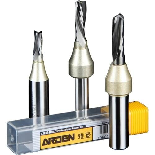 Double-Edge Spiral Straight Knife Woodworking Arden Milling Cutter Hard Alloy Mill Tool 1/2*6*15 Arden 1802