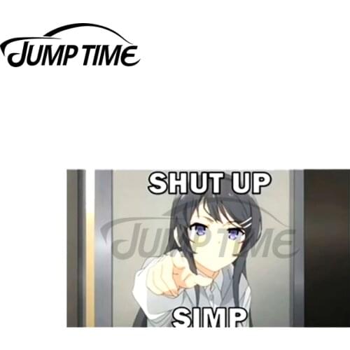 JumpTime 13 x 3.2cm For Mai Sakurajima Slap Funny Decal Windows Car Assessoires Stickers Trunk Sunscreen Occlusion Scratch
