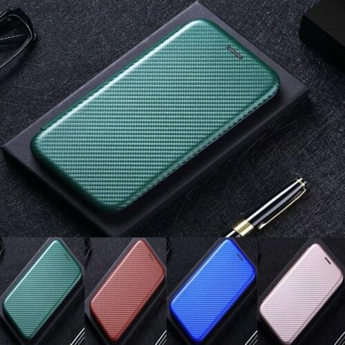 Carbon Wallet Phone Case For Sony Xperia L4/XZ3/ACE//Xperia 1/Xperia 10 Magnetic Flip Card Slot Leather Cover Minimalist Carbon