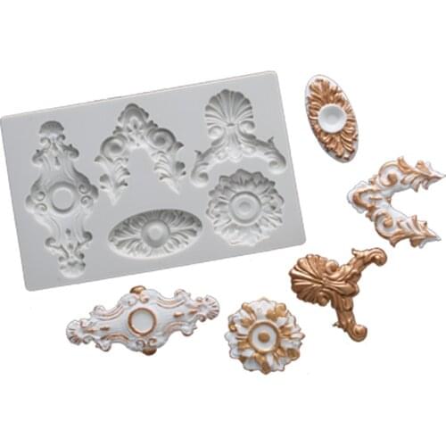 Luyou 1pcs Emboss Frame Silicone Mold Fondant Mould Cake Decorating Tools Cake Lace Molds,Sugarcraft, Kitchen Accessories FM1615