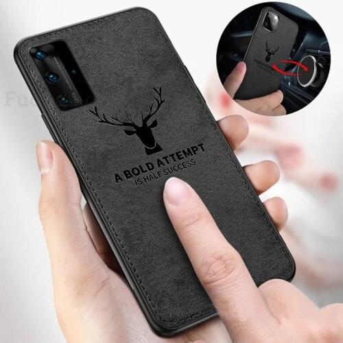 Fashion Cloth Case For OPPO A53 2020 A5 A9 A52 A72 4G A91 A11 A11X A12 AX7 A7 A5S A3S Build-in Magnet iron Cover Deer Shell