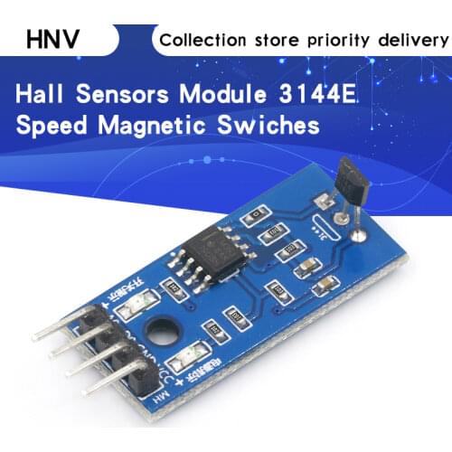Hall Sensors Module 3144E 4pin Hall Switch Speed Magnetic Swiches Speed Counting Sensor Module For Arduino Smart Car