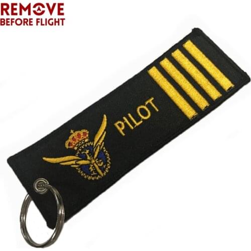 Pilot Key Chain for Motorcycles and Cars OEM Key Chains Embroidery Key Fobs Fashion Jewelry Aviation Gifts Fashionable Keychain