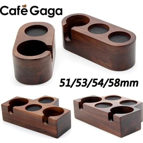 Coffee Filter Tamper Holder Walnut Wood Espresso Tamper Mat Stand Coffee Maker Support Base Rack Coffee Barista Tools Accessory