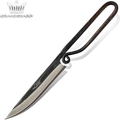 Handmade Camping Knife Multi Tool Hunting Outdoor Tactical Home Tools Fixed Blade Scalpel Pocket Knife Leather Sheath Fishing