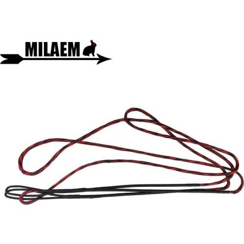 12/14/16 Strands Archery Recurve Bow Longbow Replace Bowstring Fit 48''-70''Bow Black And Red Bow String Shooting Accessories