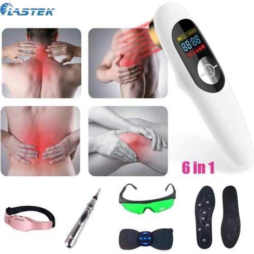 LASTEK 6 in 1 Family Medical Kit Health Massage Joint Pain Facial Paralysis Prostatitis Neurasthenia Pain Relief Laser Therapy