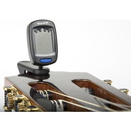 SWIFF Foldable Rotatable Clip-on Mini Bass Tuner Guitar Tuner for Chromatic Guitar Bass Violin Ukulele
