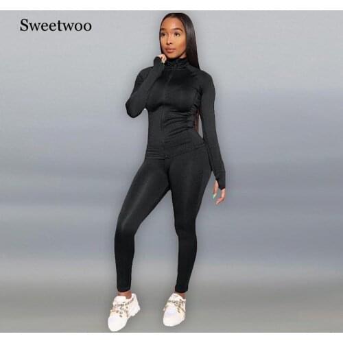 SWEETWOO Tracksuit Womens Sports Suit Fitness Womens Suit Womens Long Sleeve Coat And Pants Multiple Colors Casual Sports Set