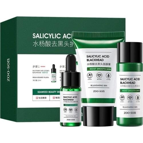 Three Steps Blackhead Face Serum Export Fluid Essence Mask Adsorption Deep Cleansing Salicylic Acid Shrink Pores Skin Care
