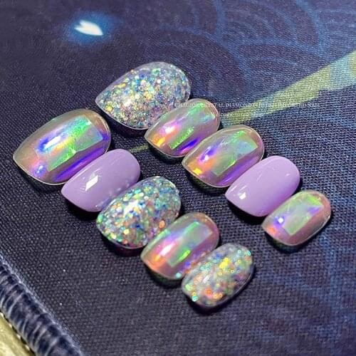 Japanese Nail Art Aurora Ice Cube Cellophane Large Colorful Transfer Paper Laser Jewelry Candy Paper diy5 Color Sticker