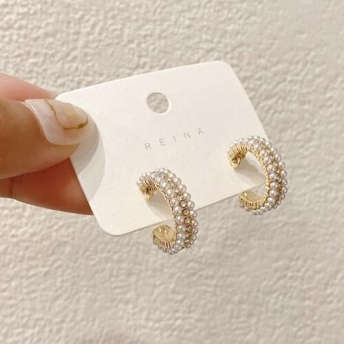 2021 New Arrival Hoop Earrings Fashion Classic Metal Round Women Earrings Simple Elegant Korean Jewelry For Female