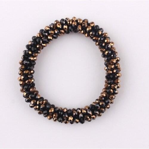 ZWPON Fashion Shinning Spiral Mini Faceted Glass Crystal Beads Bracelet & Bangle for Woman Beads Jewelry Wholesale