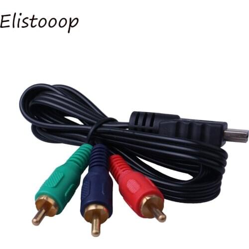 1M HDMI-Compatible Male to 3RCA Male Audio Video Converter Cable AV Cord Line Adapter For Hdmi-Compatible to 3 Gold Connector