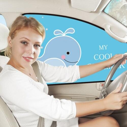 1Pc Car Window Sunshade Cartoon Front Rear Side Window Visor Cover Magnetic UV Protection Sun Shade Universal Car Window Curtain