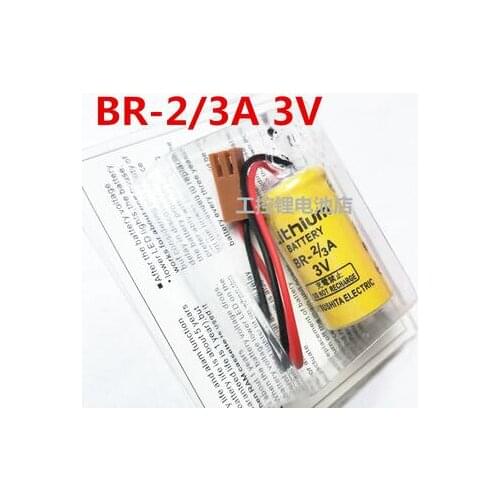10PCS BR-2/3A 3V lithium battery with plug PLC industrial lithium battery