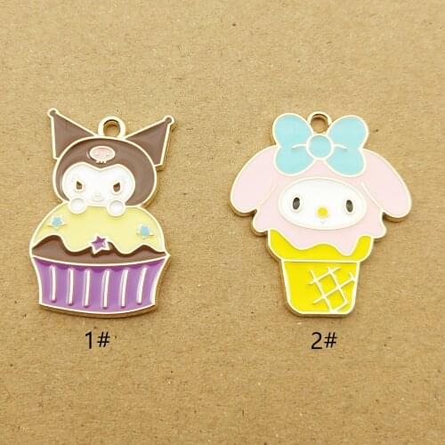 10pcs cartoon charm enamel charms for jewelry making and crafting charm earring pendant bracelet and necklace charms