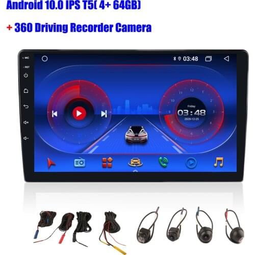 Android 10.0 IPS Car Radio Mirror Link BT Multimedia USB Autoradio 1024X600 GPS Built in 360 Drive Recording Cameras Function