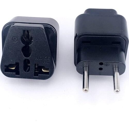 2 Pins Universal UK/US/EU/AU to EU Power Adapter High Quality Brasil Israel Europe Travel Power Plug Mayitr