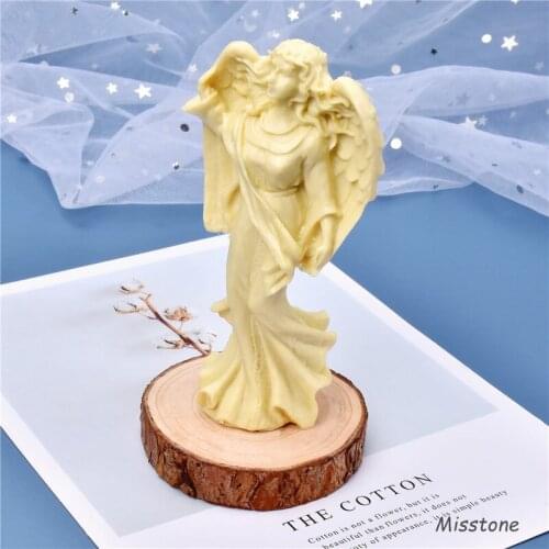 3D Angels With Wings Silicone Candle Moudle Irregular Handicraft Soap Modle Cake Decorated Handmade Craft Decoration Wax Mold