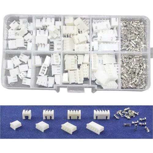 40 sets Kit in box 2p 3p 4p 5 pin 2.54mm Pitch Terminal / Housing / Pin Header Connector Wire Connectors Adaptor XH Kits