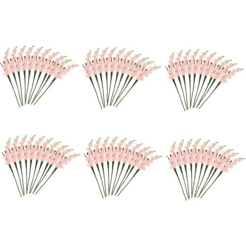 60Pcs Gladiolus Flowers Plants 31inch F/ Christmas Home Cafe Hotel Decor