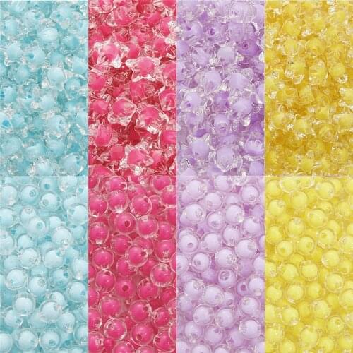 30g 83-110Pcs Beads in Beads Transparent/Matte Round Star Plastic Acrylic Garment Beads Handmade DIY Sewing Crafts Accessories