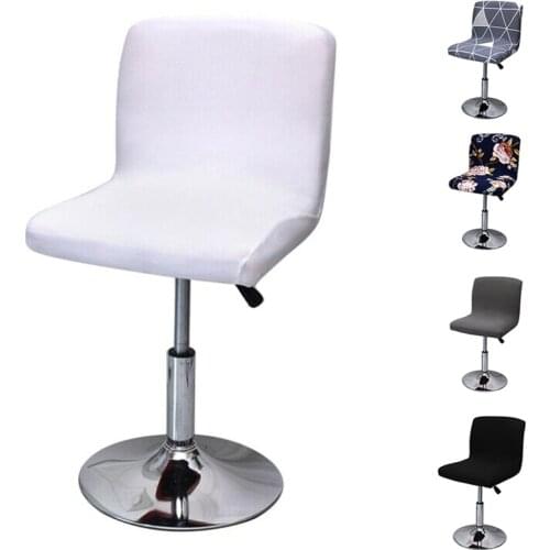 Bar Stool Chair Cover Low Back Chair Spandex Seat Case Elastic Rotating Lift Chair Cover Dining Seat Protector Chair Seat Cover