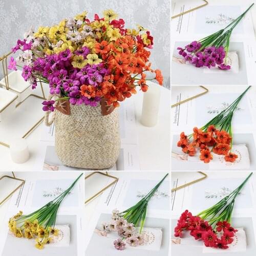 Artificial Flowers 40cm Waterweed Silk Screen Bran Flower Random Pattern Anti Ultraviolet Home Garden Decoration Green Plants